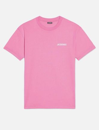 Jacquemus Mens Les Classiques Logo T-Shirt - Pink Cotton - Size Large