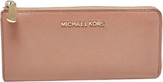 Michael Kors Pre-owned Jet Set Wallet - Dames - Vintage Accessoires - Roze - ONE Size - Leer - Vintage
