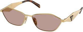 Prada PR D50S 5AK20I Womens Sunglasses Gold Size 57
