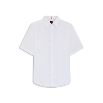 BOSS Regular-fit shirt in linen