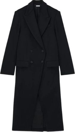 Alexander McQueen Double-Breasted Jas - Dames - Mantel - Zwart - S - Wol - Jassen