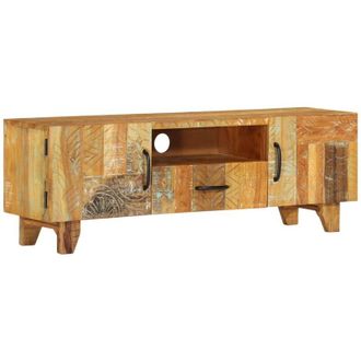 vidaXL Vidaxl - Mobile Porta tv Intagliato 120x30x40 cm in Massello di Recupero