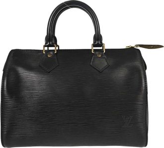 Louis Vuitton Speedy Epi Leather Black Leather Handbag (Pre-Owned)