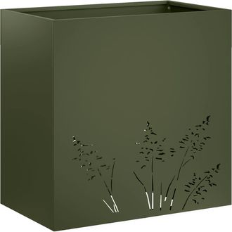 vidaXL Macetero De Jard&iacute;n Verde Oliva 50 X 30 X 49 Cm Vidaxl