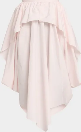Loewe x Paula & apos;s Ibiza Layered Ruffle Cotton Midi Skirt