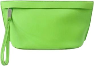 Ferragamo Pre-owned Clutches, female, Green, Size: ONE SIZE Pre-owned Leather Clutch