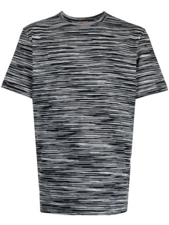 Missoni Black Black Striped Pattern T-Shirt