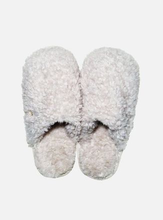 Nooki Design Womens Cosy Faux Fur Slipper - Cream - Size: 6.5/7.5/6/7