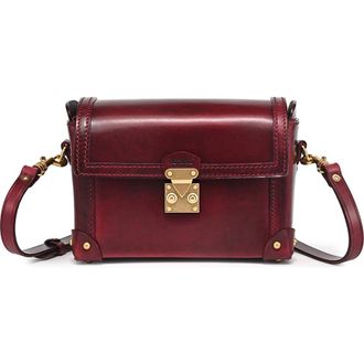 OLD TREND Azalea Genuine Leather Vintage Case Crossbody in Maroon at Nordstrom