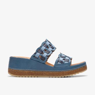 Clarks Kassanda Mule Blue Combination