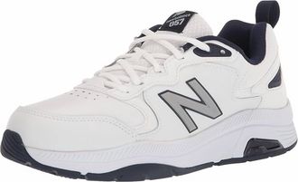 New Balance Mens 857 V3 Casual Comfort Cross Trainer Shoes In White/navy