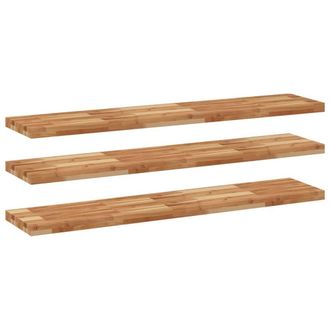 Berkfield Home Floating Shelves 3 pcs 160x30x4 cm Oil Finished Solid Wood Acacia in Brown | Size: 160 x 30 x 4 cm
