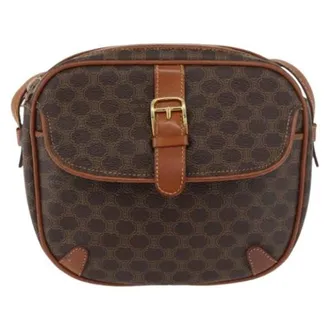 Celine Pre-owned Vintage macadam shoulder bag - unisex - Celine Vintage - Vintage Cross Body Bags - Brown - ONE SIZE - Pre-owned