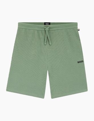 HUGO BOSS Mens BOSS Waffle Shorts, Open Green - Size: 32/30/31