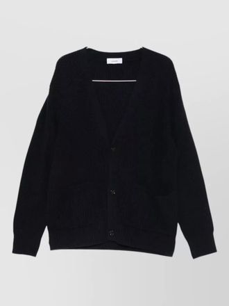 Lardini wool cashmere v-neck knitted cardigan