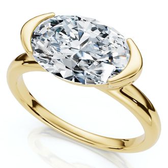 Pompeii3 Certified 2Ct Stanza Oval Diamond Engagement Ring 14k Gold or Platinum Lab Grown