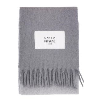 Maison Kitsun&eacute; Heren, Accessoires, Grijs, Maat: ONE Size Wol