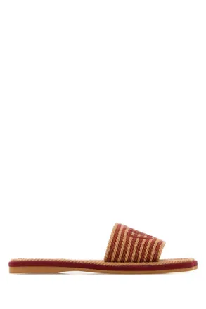Chlo&eacute; Pink Stripes Slides