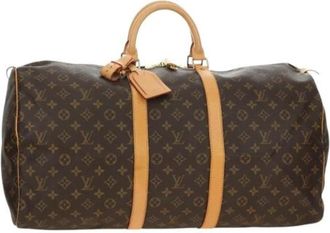 Louis Vuitton Pre-owned Boston Bag - Dames - Vintage Weekendtas - Bruin - ONE Size - Leer - Vintage
