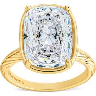 Sterling Forever Taylors Elongated Cubic Zirconia Ring in Gold at Nordstrom, Size 10
