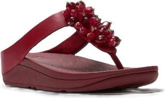FitFlop Fino Bead Cluster Sandals in Burnt Berry at Nordstrom, Size 11