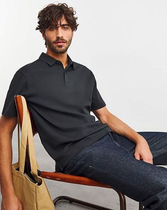 Jacamo Relaxed Fit Interlock Polo Reg
