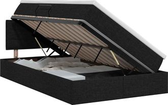 vidaXL Cama Con Almacenamiento Y Colch&oacute;n Negro 120 X 200 Cm Terciopelo Vidaxl