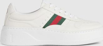 Gucci Womens Chunky Sneaker, White, Leather