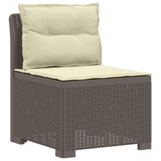 vidaXL Divano Da Giardino A 1 Posto Con Cuscini Aspetto Rattan Pp Vidaxl