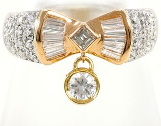 C&A Pink Gold Platinum Yellow Gold Yellow Gold (18K) Pink Gold (18K) Platinum 900 Band Ring (Pre-Owned)