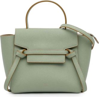 Celine Borsa a tracolla Nano in pelle di vitello pieno fiore 2018 - Verde