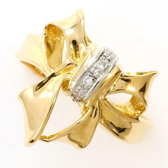 C&A Green Yellow Gold Yellow Gold (18K) Platinum 900 Band Ring (Pre-Owned)