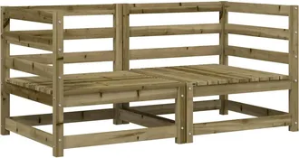 vidaXL Vidaxl - Sof&aacute;s Esquineros Jard&iacute;n 2 Uds Madera Pino Impregnada 70x70x67cm