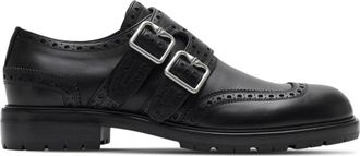 Burberry leather Soho monk shoes - men - Thermoplastic Polyurethane (TPU)/Calf Leather/Goat Skin/Calf Leather - 40 - Black