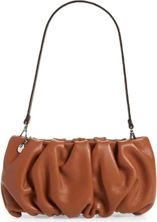 Staud Bean Leather Clutch in Tan at Nordstrom