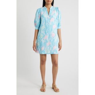 Lilly Pulitzer Mialeigh Shell Print Shift Dress in Capri Blue Shelden at Nordstrom, Size 00