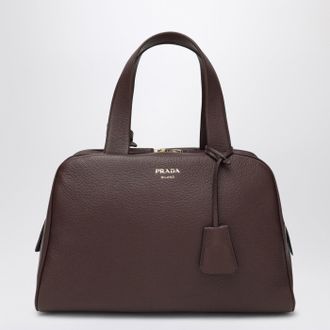 Prada Large brown leather duffle bag