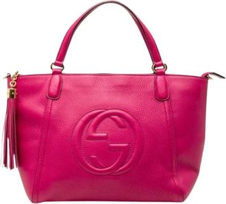 Gucci Pre-owned Handbags, female, Pink, Size: ONE SIZE Pre-owned Soho Cellarius Satchel