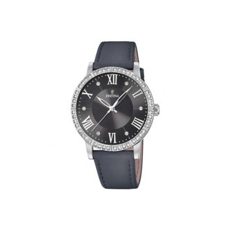 Festina Mademoiselle Horloge - unisex - Accessoires - Grijs - Maat: ONE Size Leer