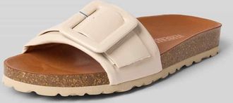 Verbenas Slipper mit Zierschnalle Modell Reiko in Weiss, Gr&ouml;&szlig;e 39