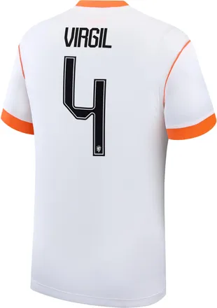 Nike Virgil van Dijk Netherlands National Team 2026 Stadium Away Nike Womens Dri-FIT Soccer Jersey in White | NN203949372-NED