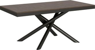 Itamoby Mesa extensible 90x180/440 cm efecto madera nogal, hierro