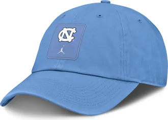 Nike Jordan Mens North Carolina Sideline Gameday Club Jordan Brand College Adjustable Hat in Blue | JC014EYNCN-9TV