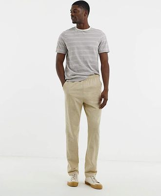 Jacamo Linen Blend Straight Fit Trouser