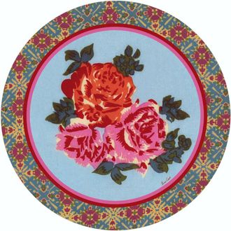 Lisa Corti Masonite Placemats Set In Naga Garden Light Blue