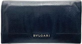 Bulgari Pre-owned Wallets, male, Black, Size: ONE SIZE Pre-owned Long wallet (bi-fold)