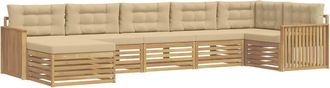 vidaXL Conjunto De Sof&aacute;s De Exterior 7 Uds. Y Beige Vidaxl
