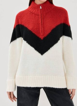 Pistola Denim Marcie Pullover In Multi Chevron