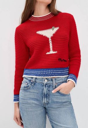 Mother Mini Pullover Sweater In Bottoms Up