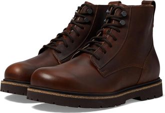 Birkenstock Highwood Mid Lace-Up Deep Blue - Leather Mens Boots Chocolate : EU 43 (US Mens 10-10.5) Regular